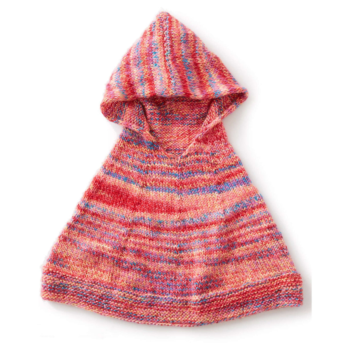 Knit Poncho made in Bernat Softee Baby yarn