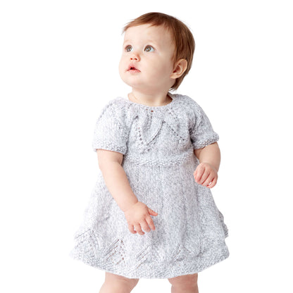 Bernat Knit Fairy Leaves Dress Knit Fairy Leaves Dress made in Bernat Softee Baby Yarn