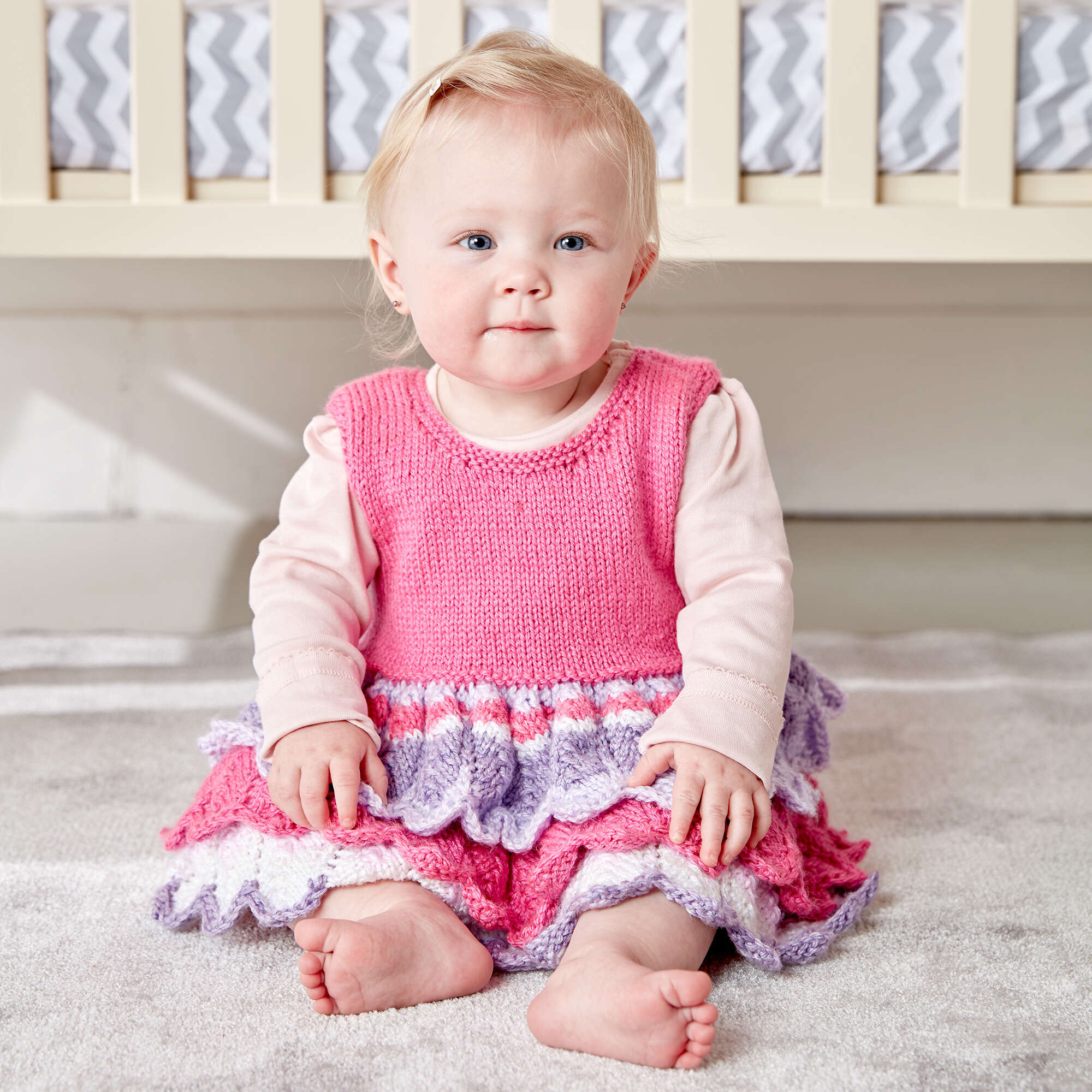 bernat fairy leaves knit dress Free Bernat Fairy Leaves Dress Knitting Pattern for Toddlers