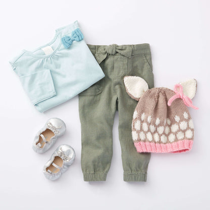 Bernat Knit Speckled Fawn Hat Knit Hat made in Bernat Softee Baby yarn