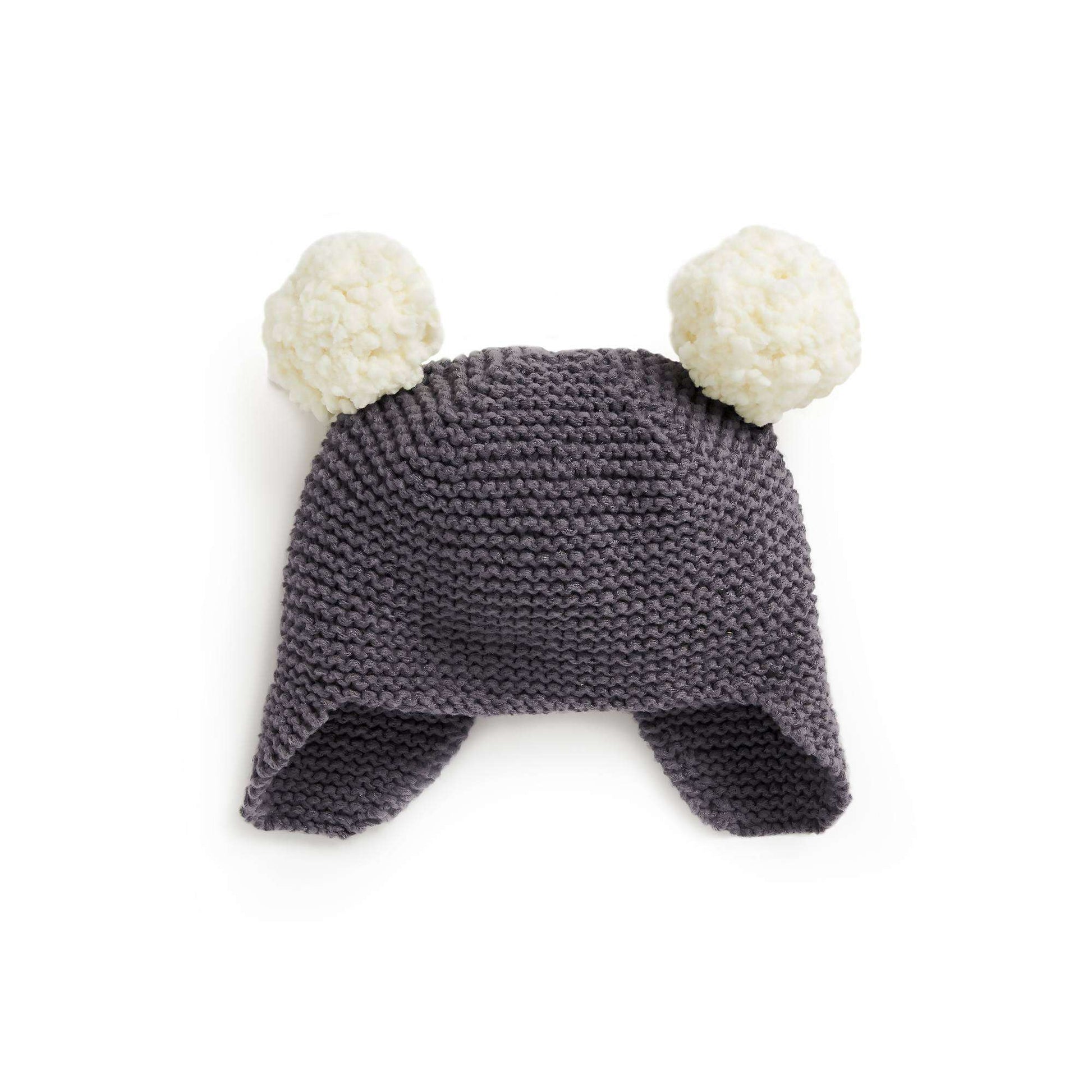 Free Bernat Knit Pom-a-thon Baby Hat Pattern