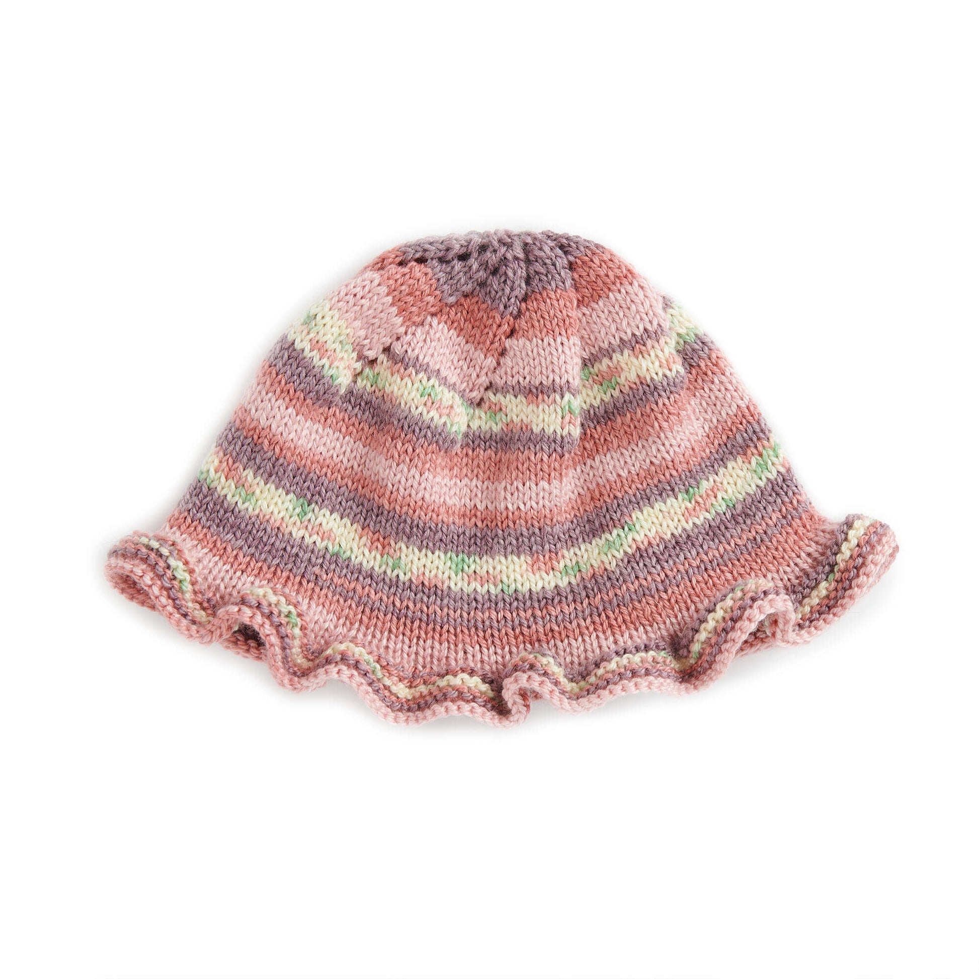 Free Bernat Knit Ruffle Baby Hat Pattern