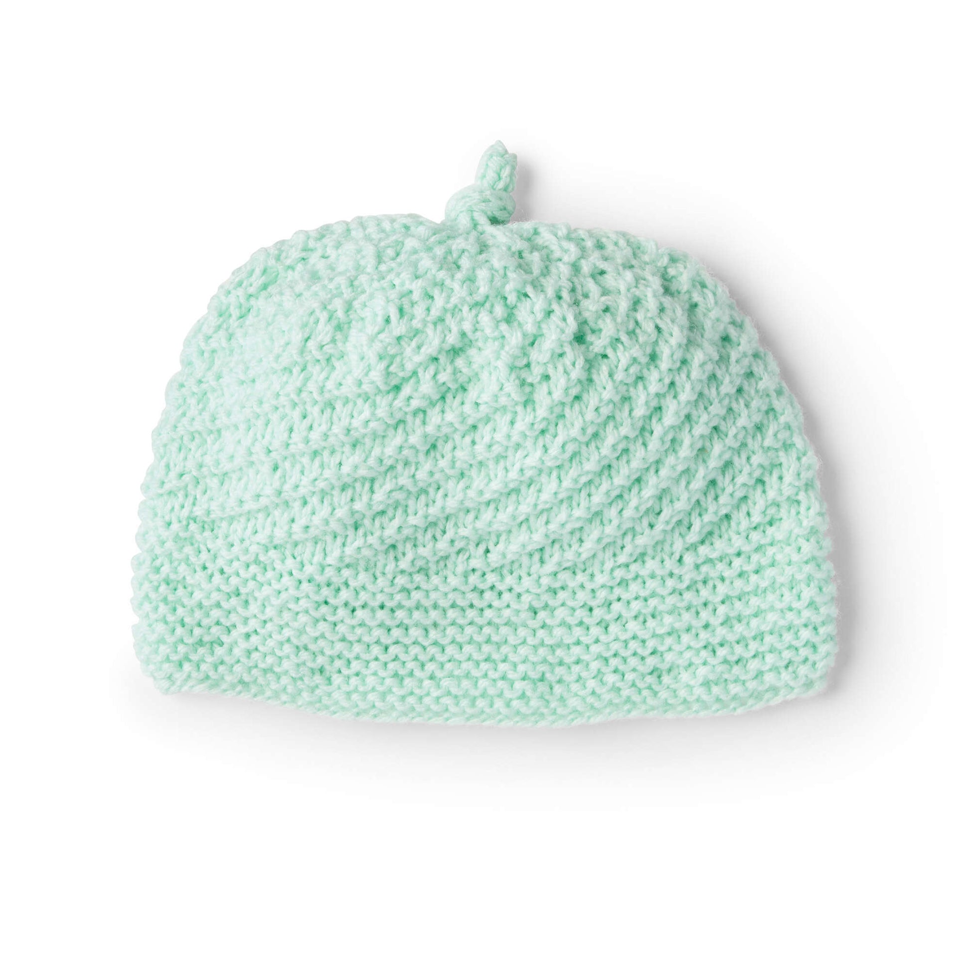 Free Bernat Stay Warm Knit Baby Hat Pattern