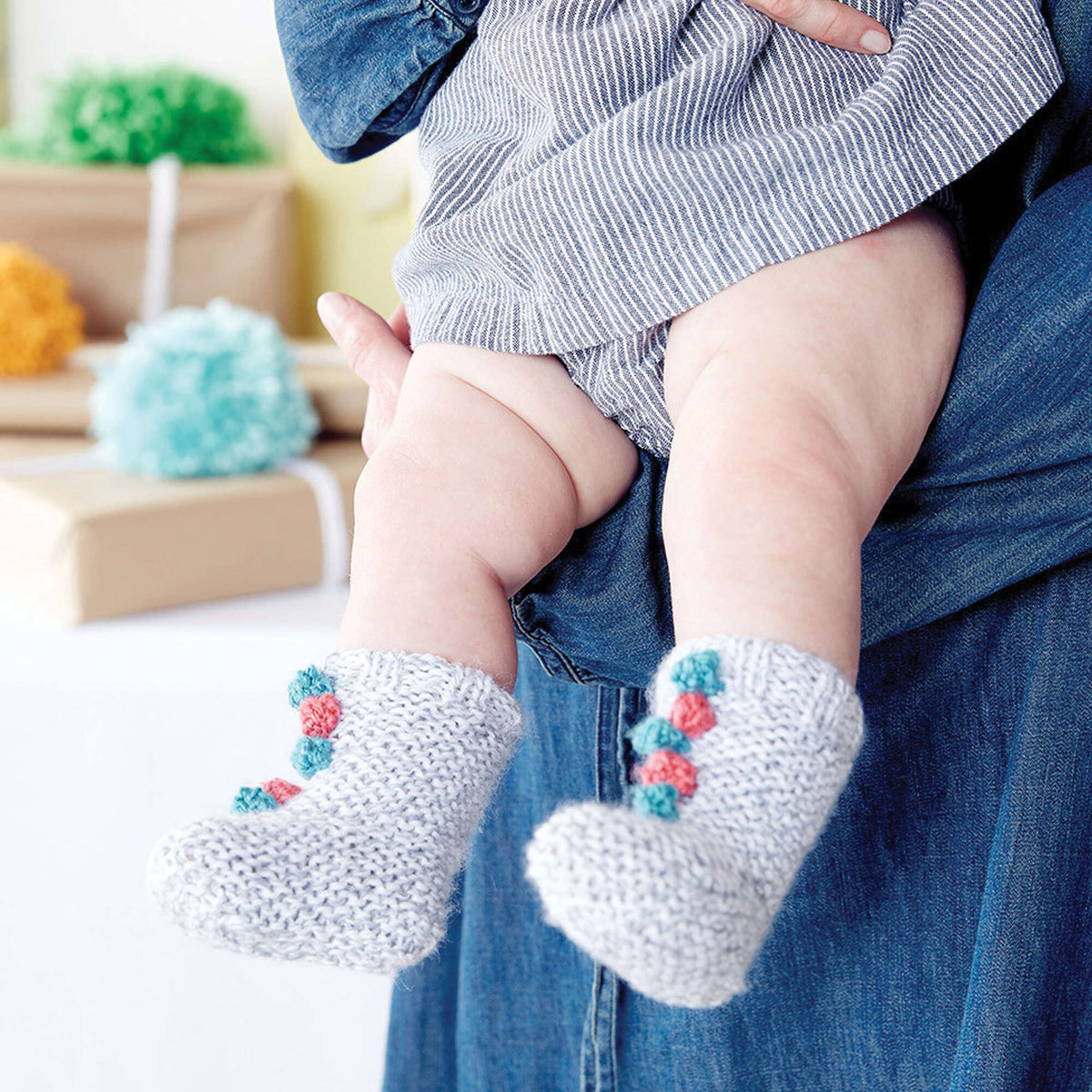 Knit Sock made in Bernat Softee Baby yarn