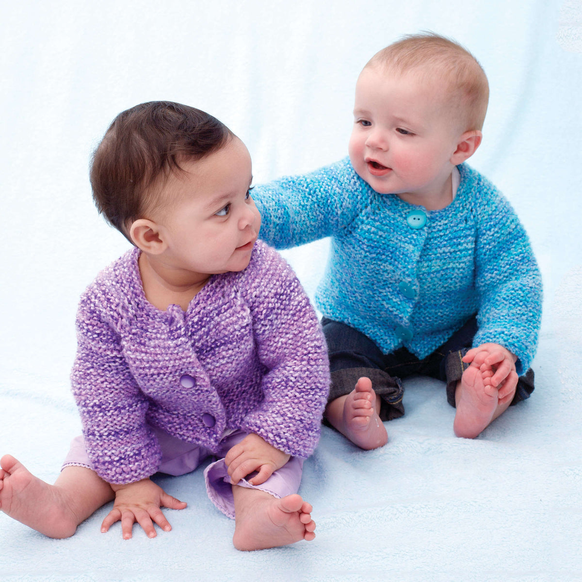 Knit Sweater made in Bernat Li'l Tots yarn