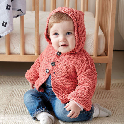 Bernat In the Details Knit Hoodie 6 mos