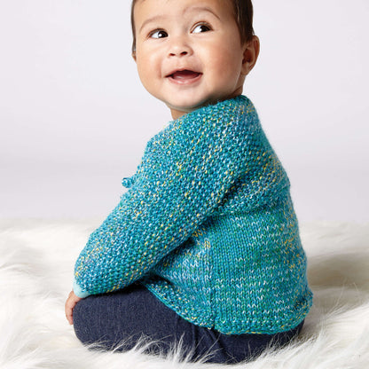 Bernat Quick Stitch Knit Cardigan 6 mos