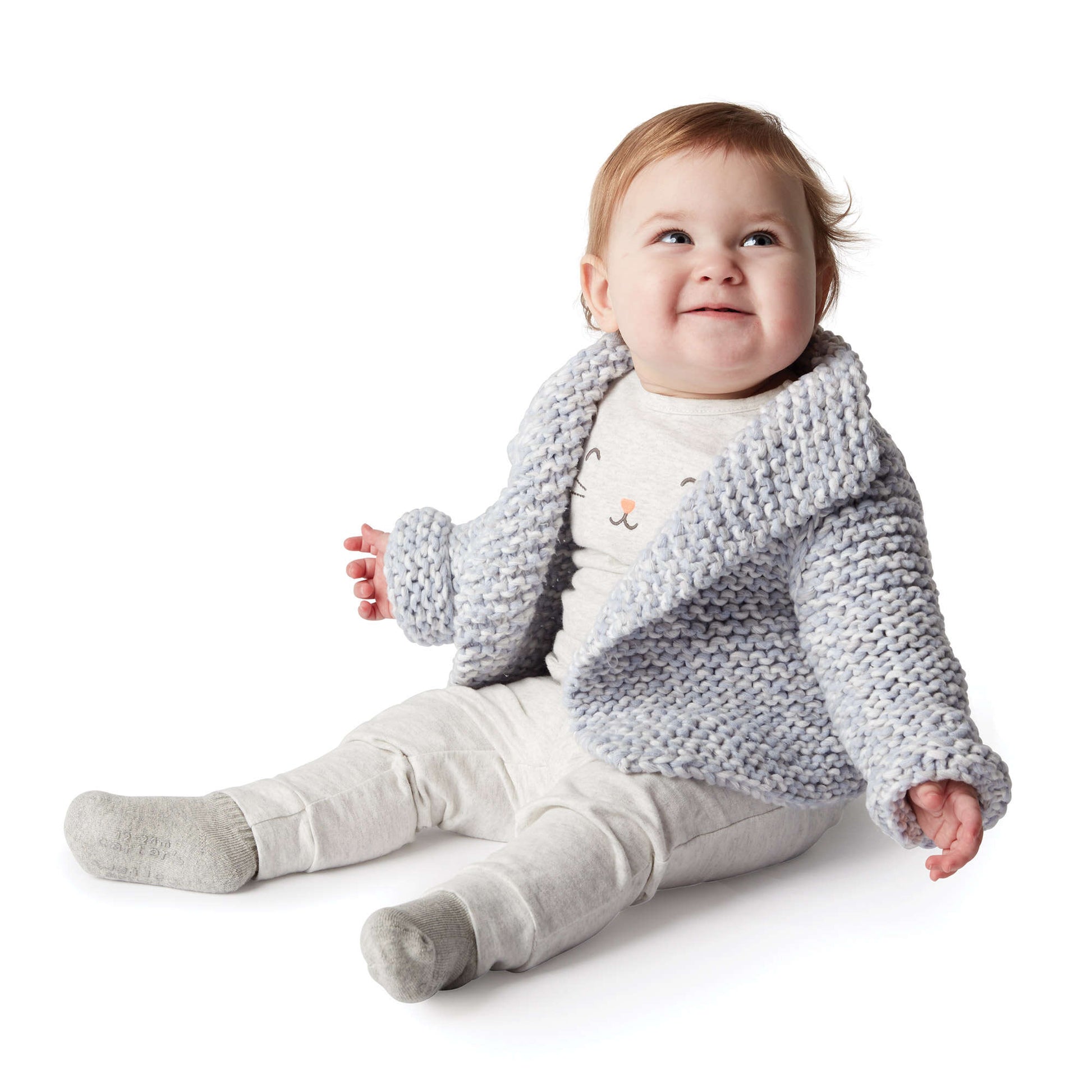 Free Bernat Knit Baby Cardigan Pattern