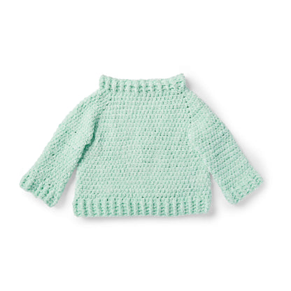Bernat Crochet Velvet Sweater 6 mos.