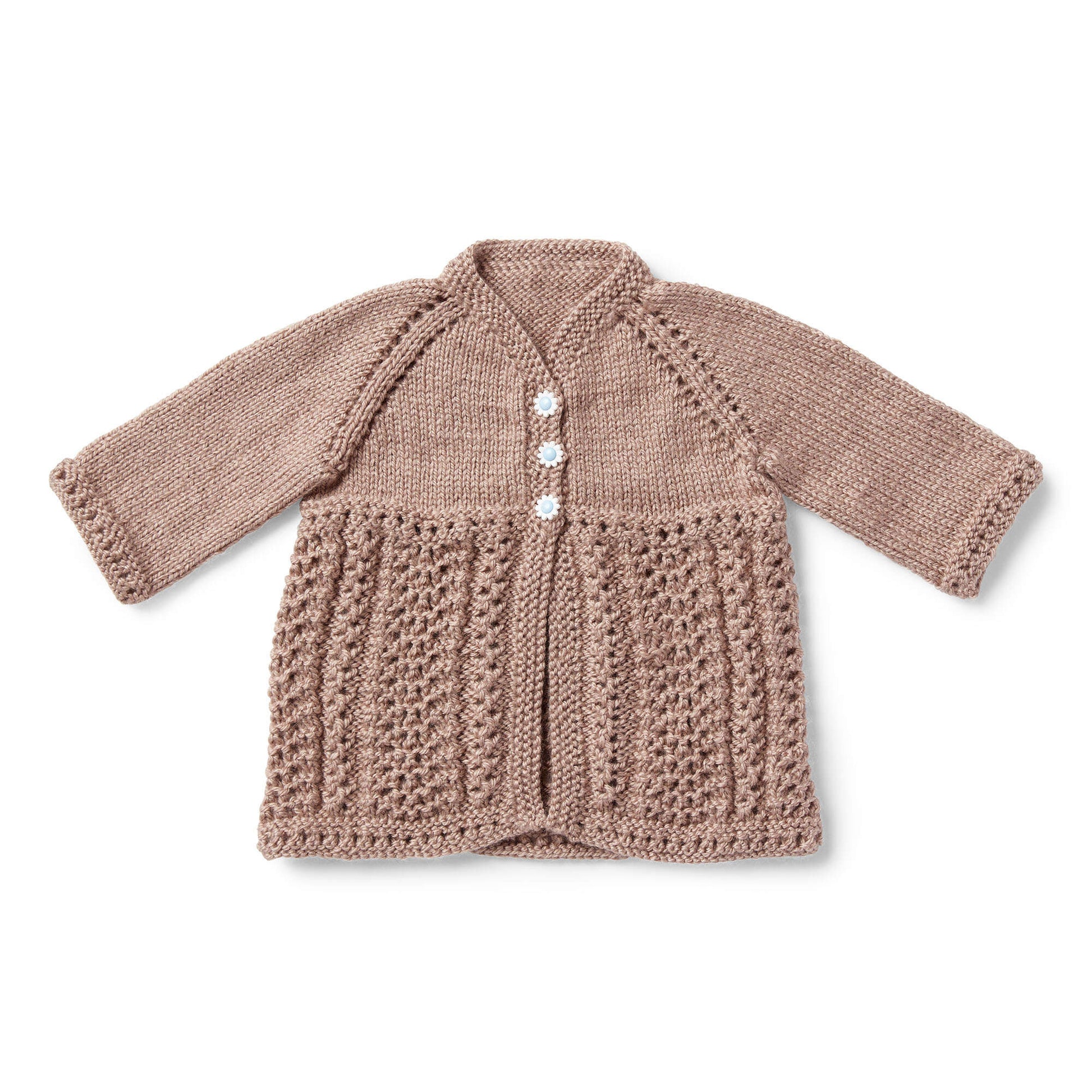 Free Bernat Classic Knit Baby Cardigan Pattern