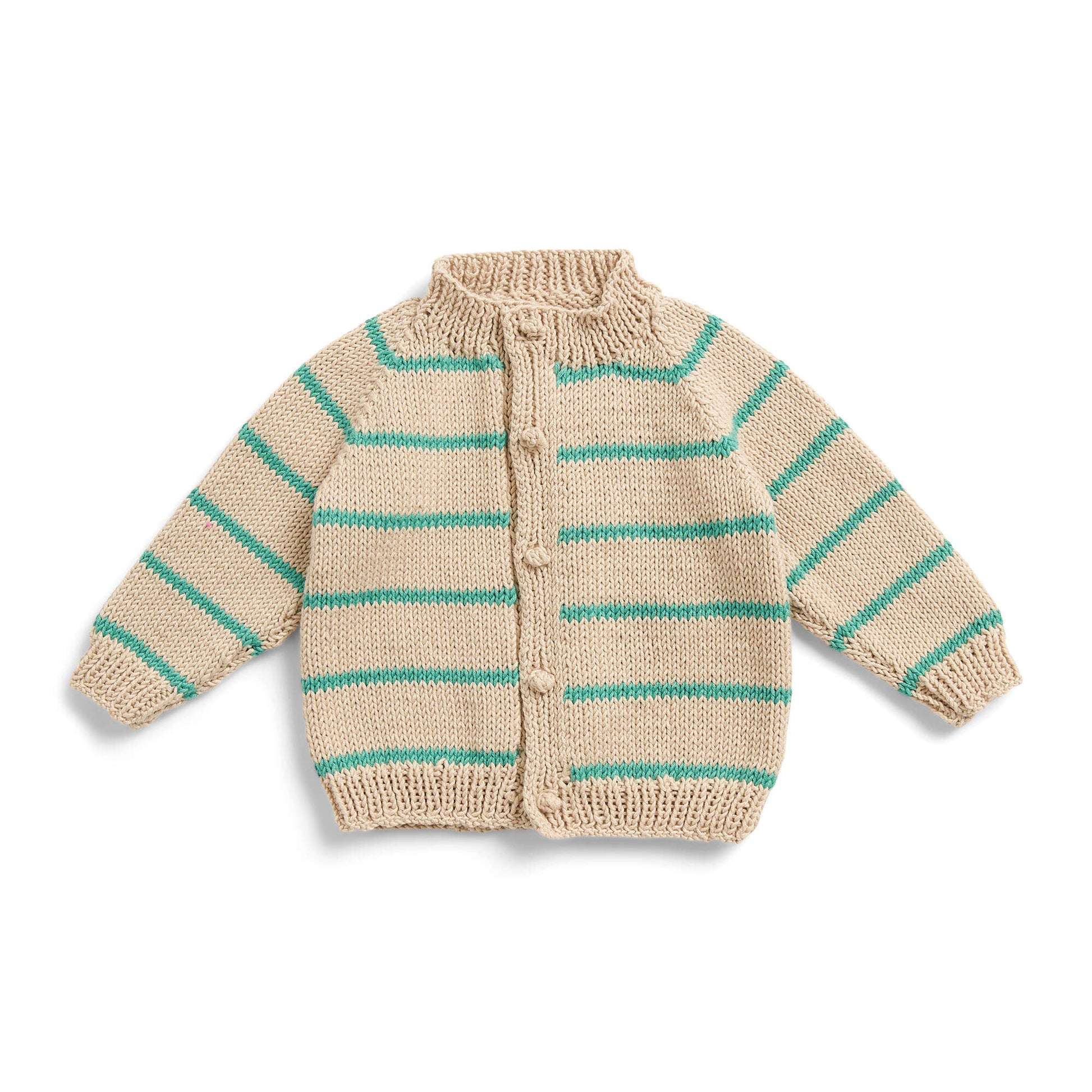 Free Bernat Sea Breeze Stripes Knit Baby Cardigan Pattern