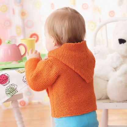 Bernat Knit Garter Stitch Hooded Jacket 18 mos