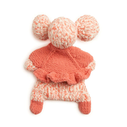 Bernat Ballerina Elephant Knit Rag Doll Knit Toy made in Bernat Baby Blanket yarn