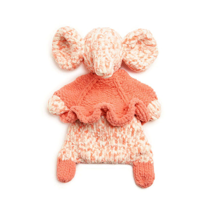 Bernat Ballerina Elephant Knit Rag Doll Knit Toy made in Bernat Baby Blanket yarn