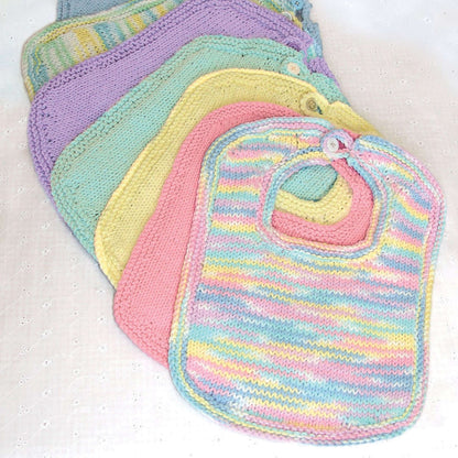 Bernat Knit Bibs and Booties Knit Set made in Bernat Handicrafter Cotton yarn