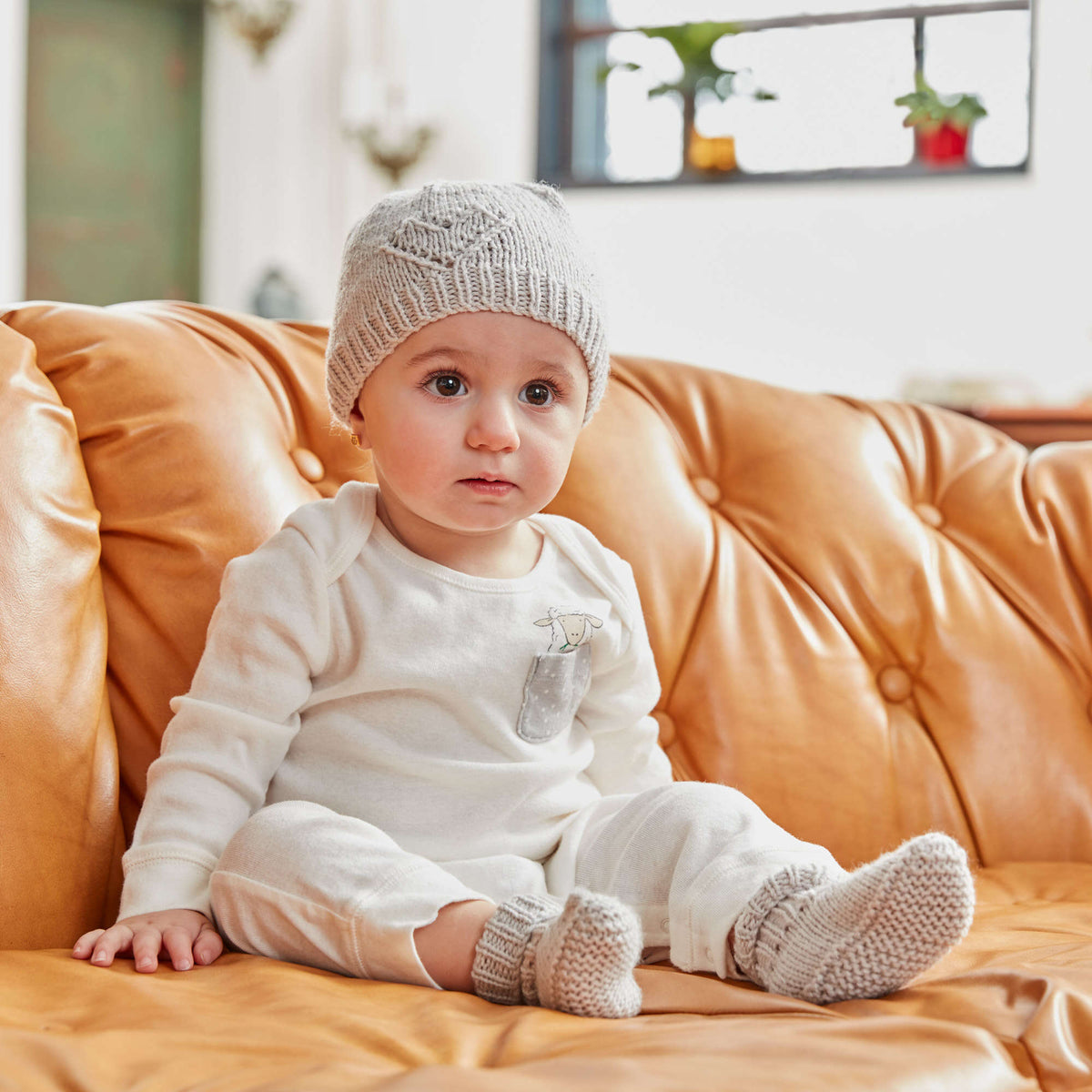 Knit Set made in Bernat Baby Sport yarn