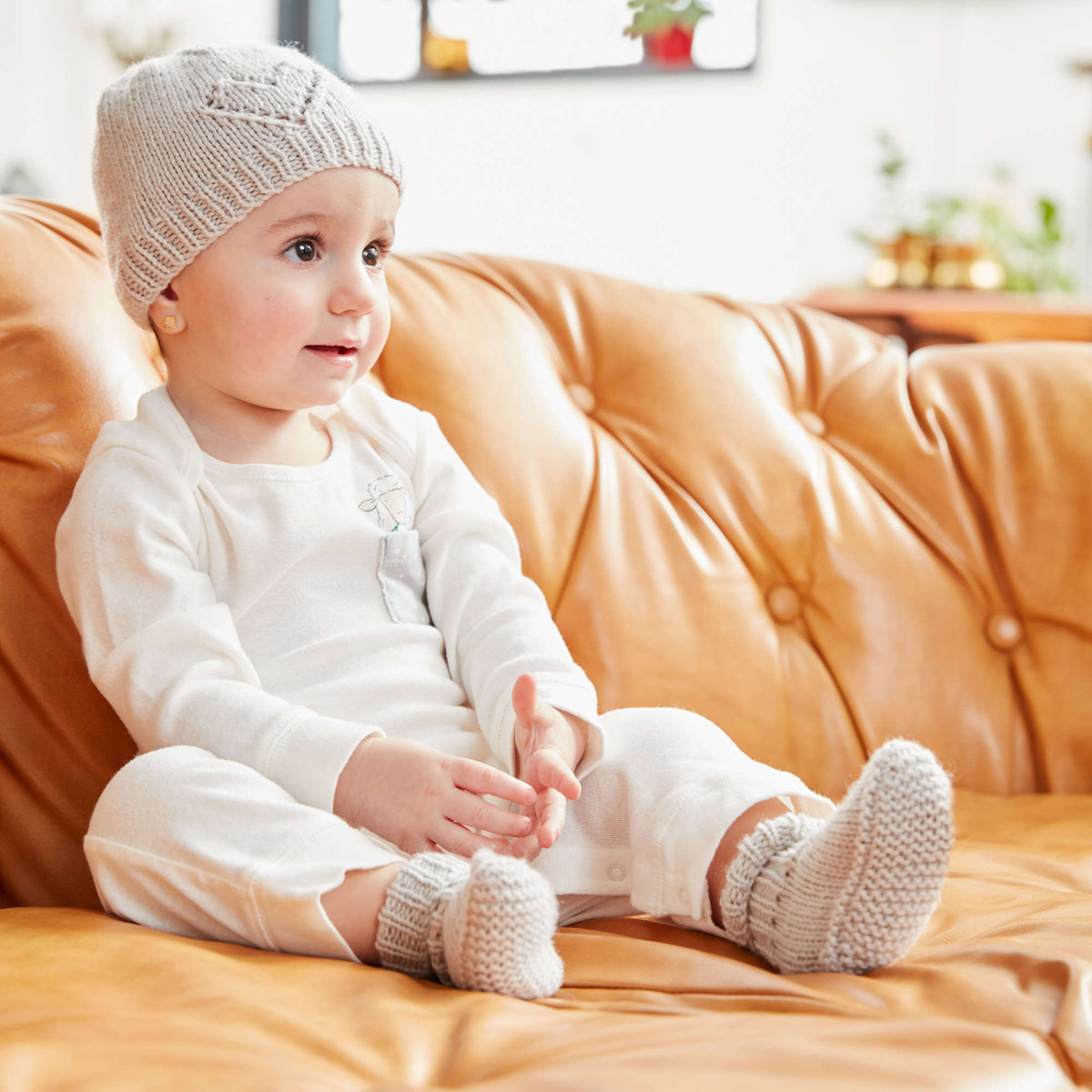 Knit Set made in Bernat Baby Sport yarn