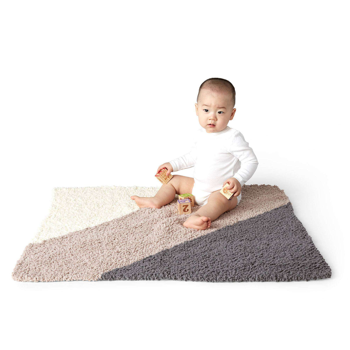 Knit Blanket made in Bernat Sheepy yarn