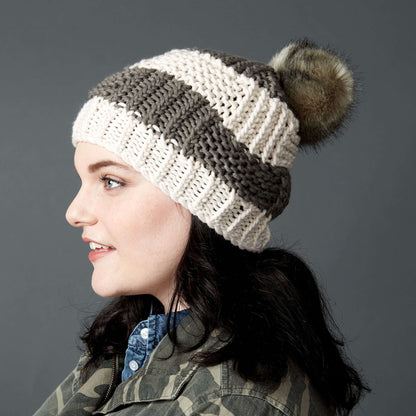 Bernat Box Stitch Knit Hat Child
