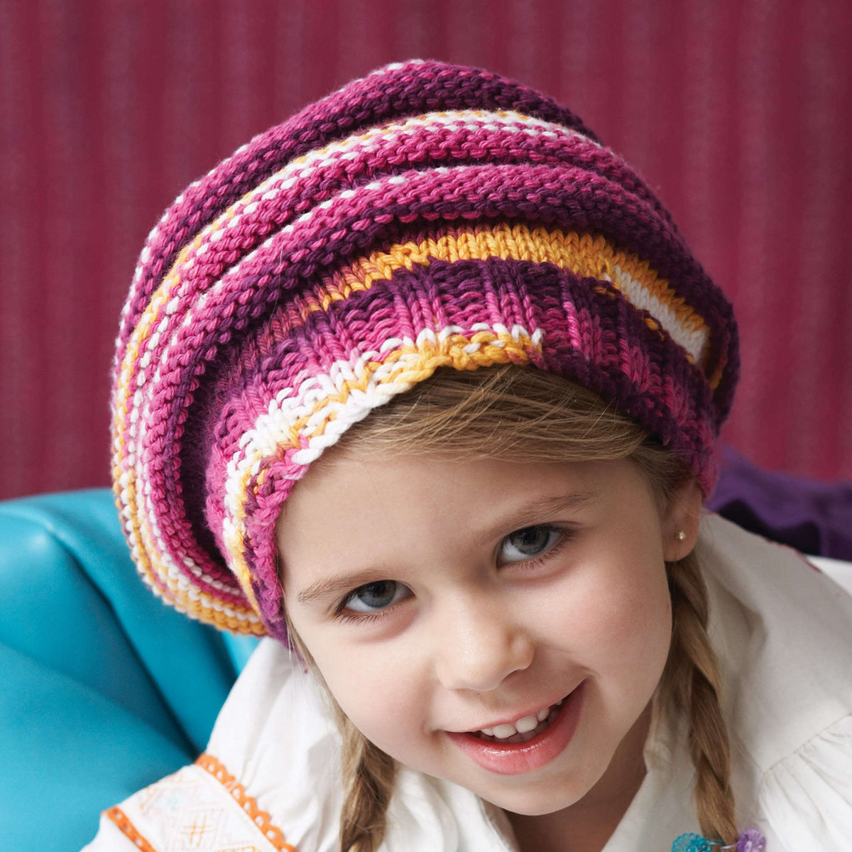 Knit Hat made in Bernat Simply Soft yarn