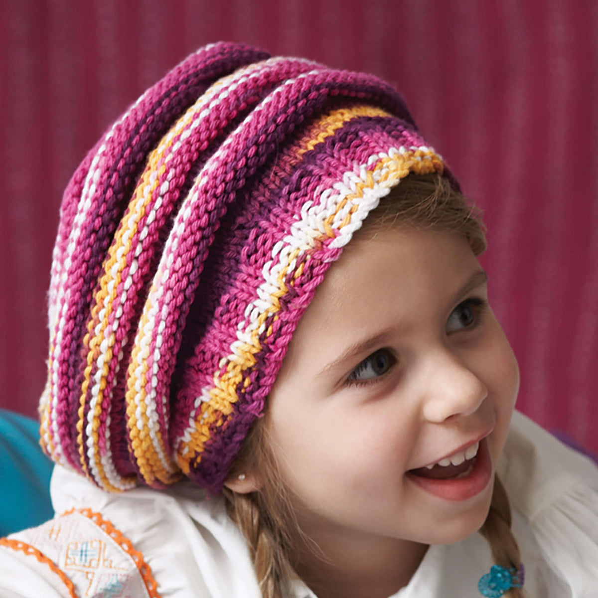 Knit Hat made in Bernat Simply Soft yarn