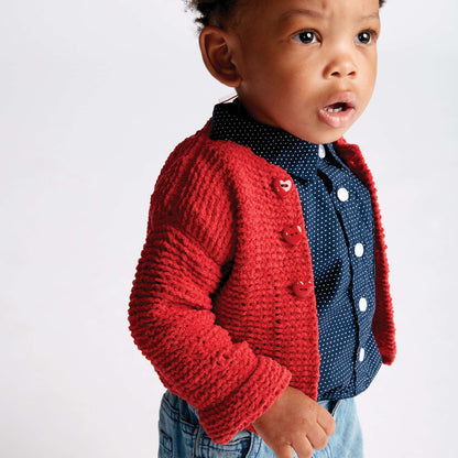 Bernat Soft and Simple Knit Baby Cardigan 12 mos
