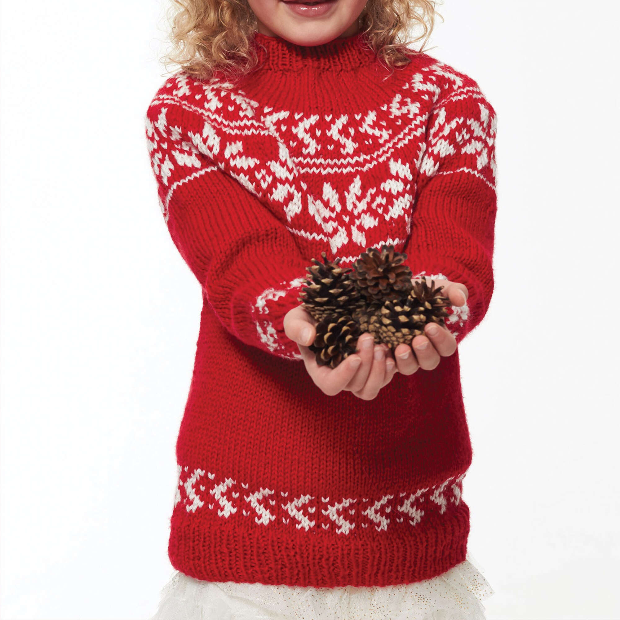 Free Bernat Yuletide Yoke Knitting Pattern | Yarnspirations