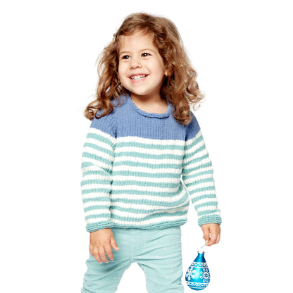Bernat Knit Raglan Stripes Pullover 2 yrs