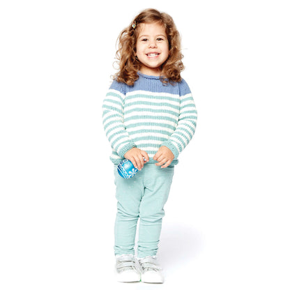 Bernat Knit Raglan Stripes Pullover 2 yrs
