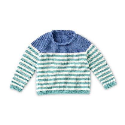 Bernat Knit Raglan Stripes Pullover 2 yrs