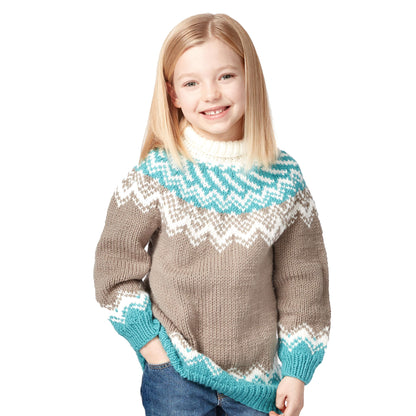Bernat Knit Fair Isle Yoke Sweater 8