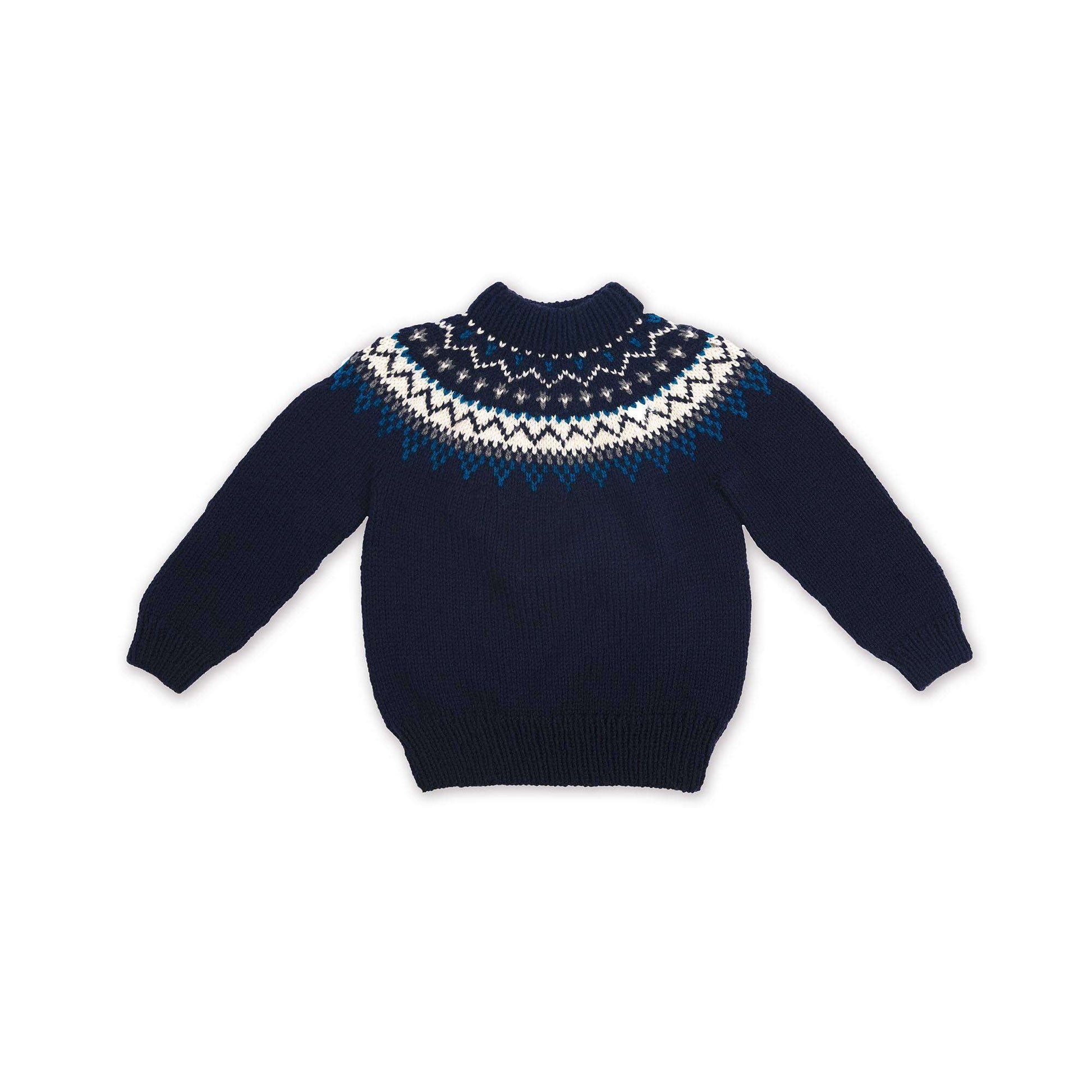 Free Bernat Family Knit Child Yoke Sweater Pattern