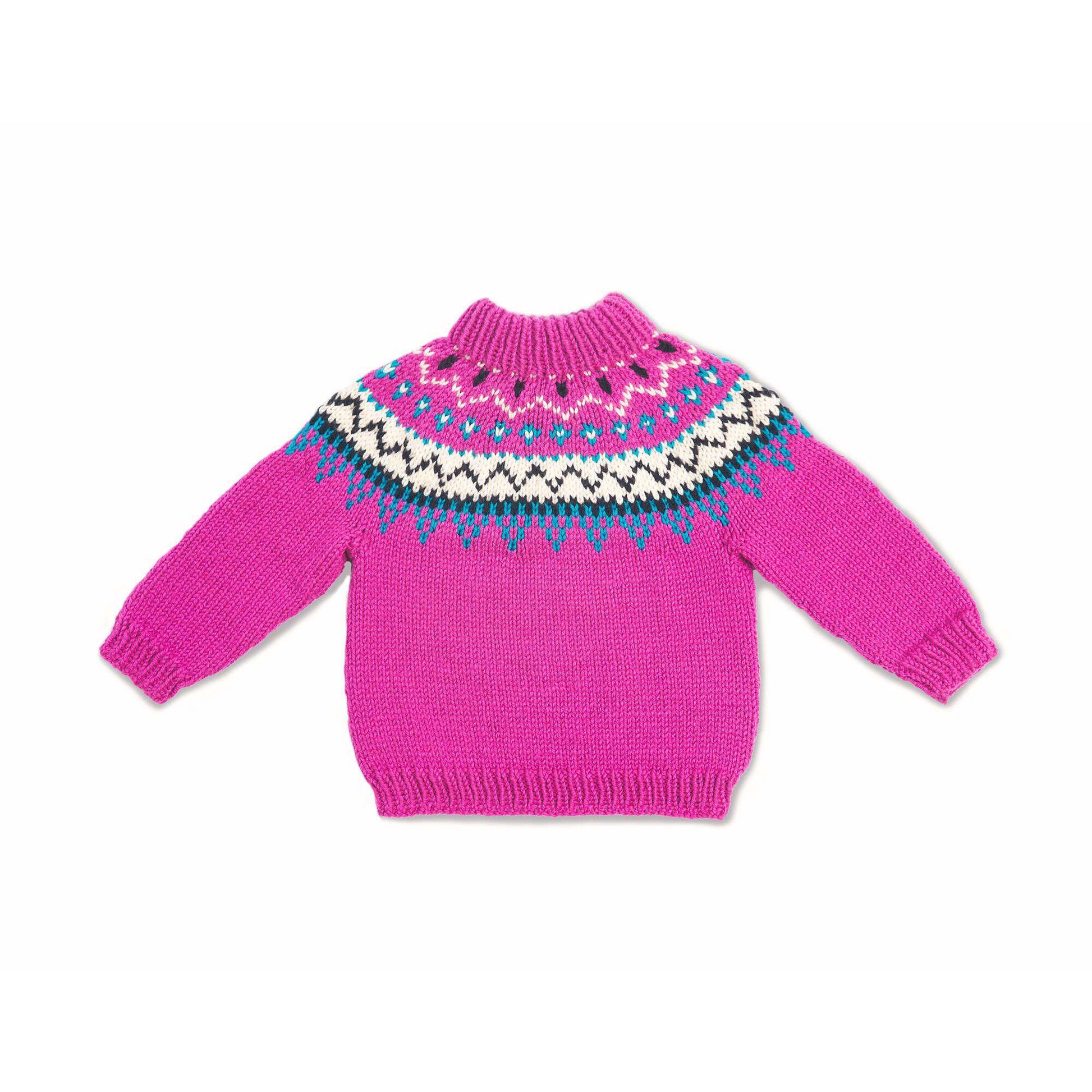 Free Bernat Family Knit Child Yoke Sweater Pattern