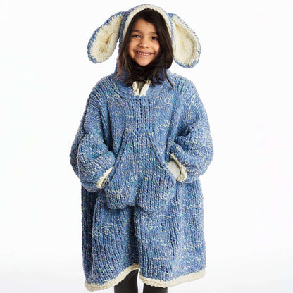 Bernat Funny Bunny Kids Knit Blanket Hoodie 6/8 yrs