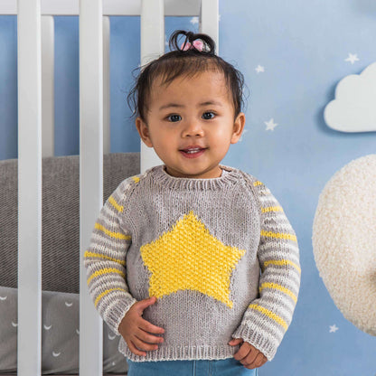Bernat Star Knit Baby Pullover 18 mos