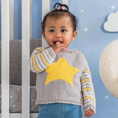 Bernat Star Knit Baby Pullover 18 mos