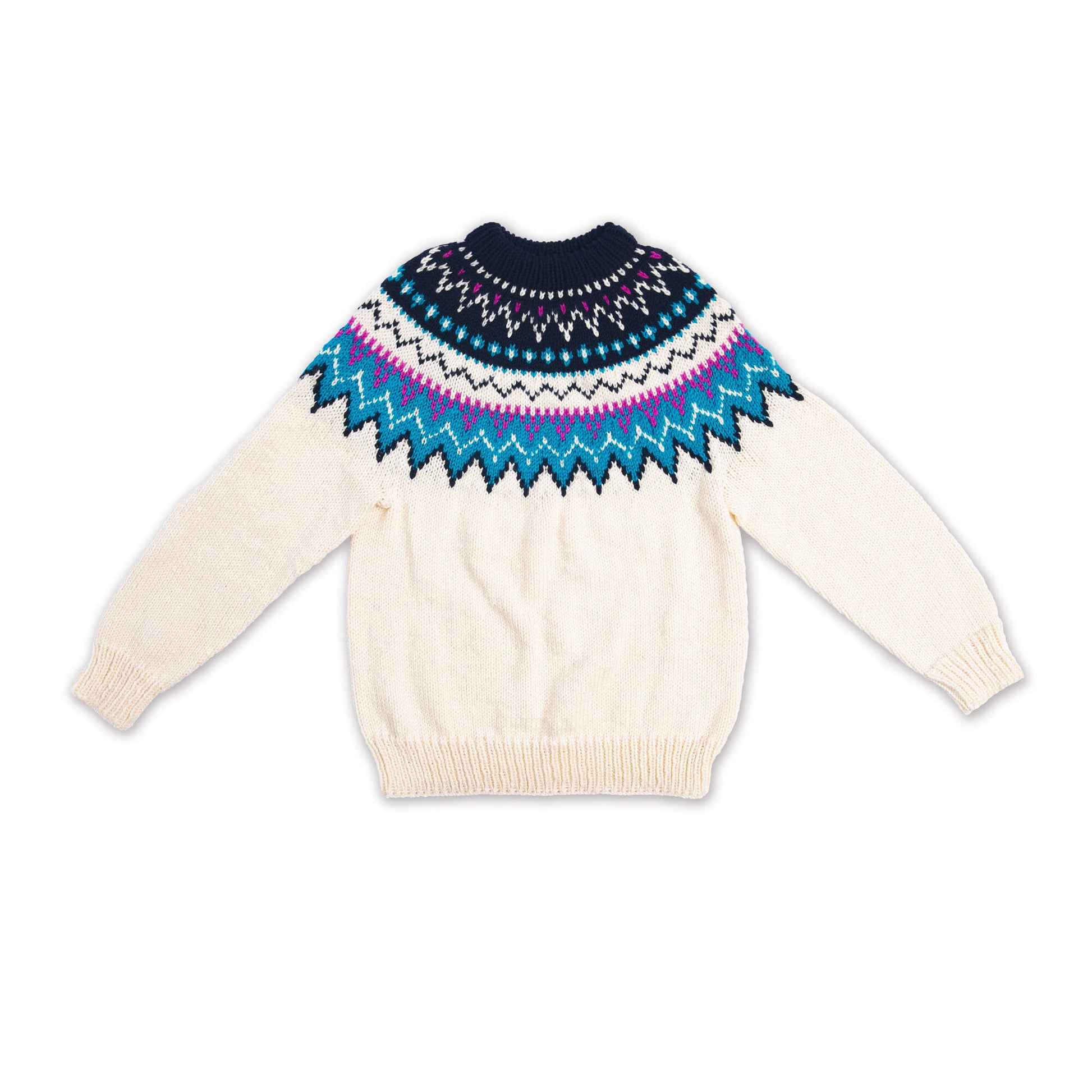 Free Bernat Family Knit Adult Yoke Sweater Pattern