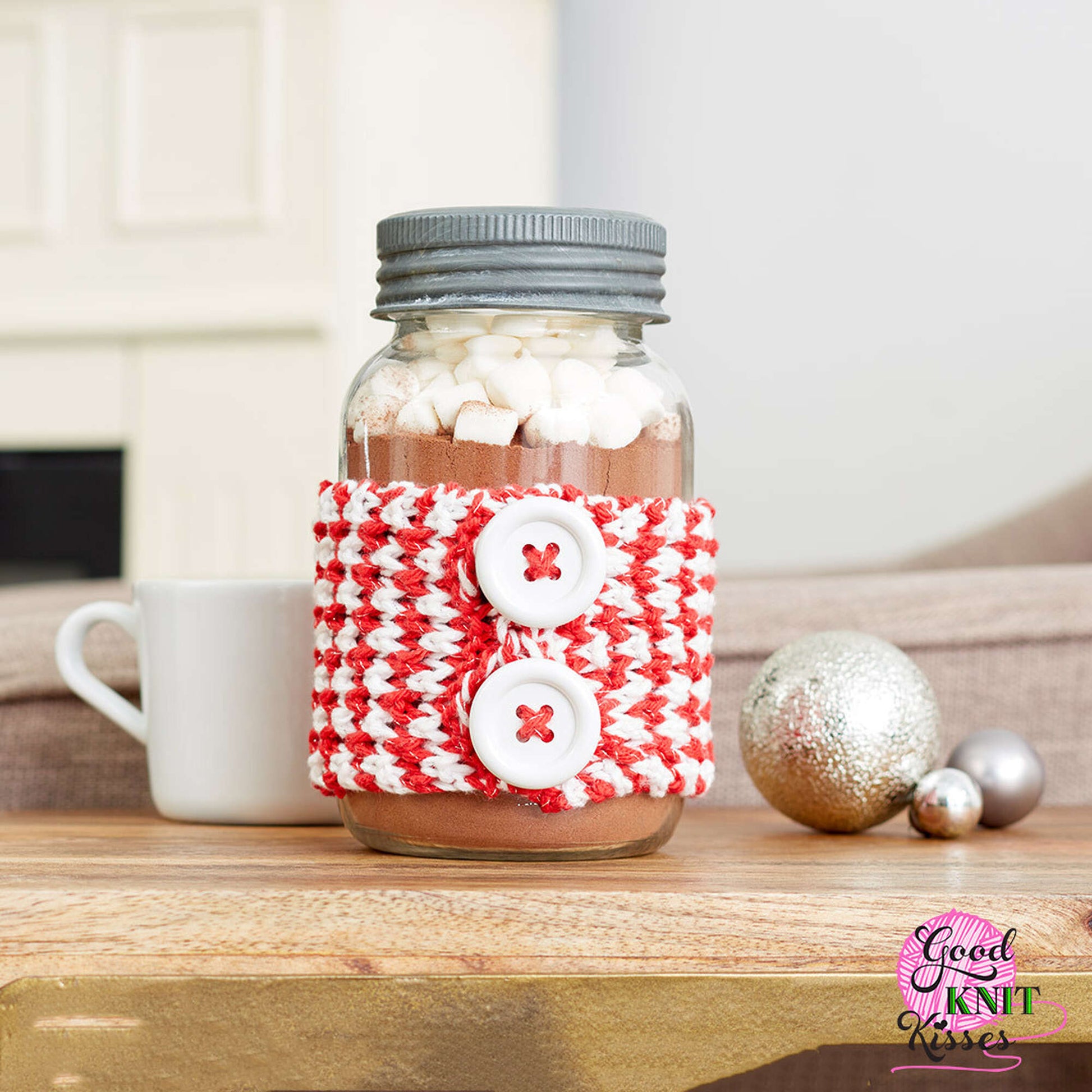 Bernat Peppermint Knit Mug Hug & Jar Hug Gift Set