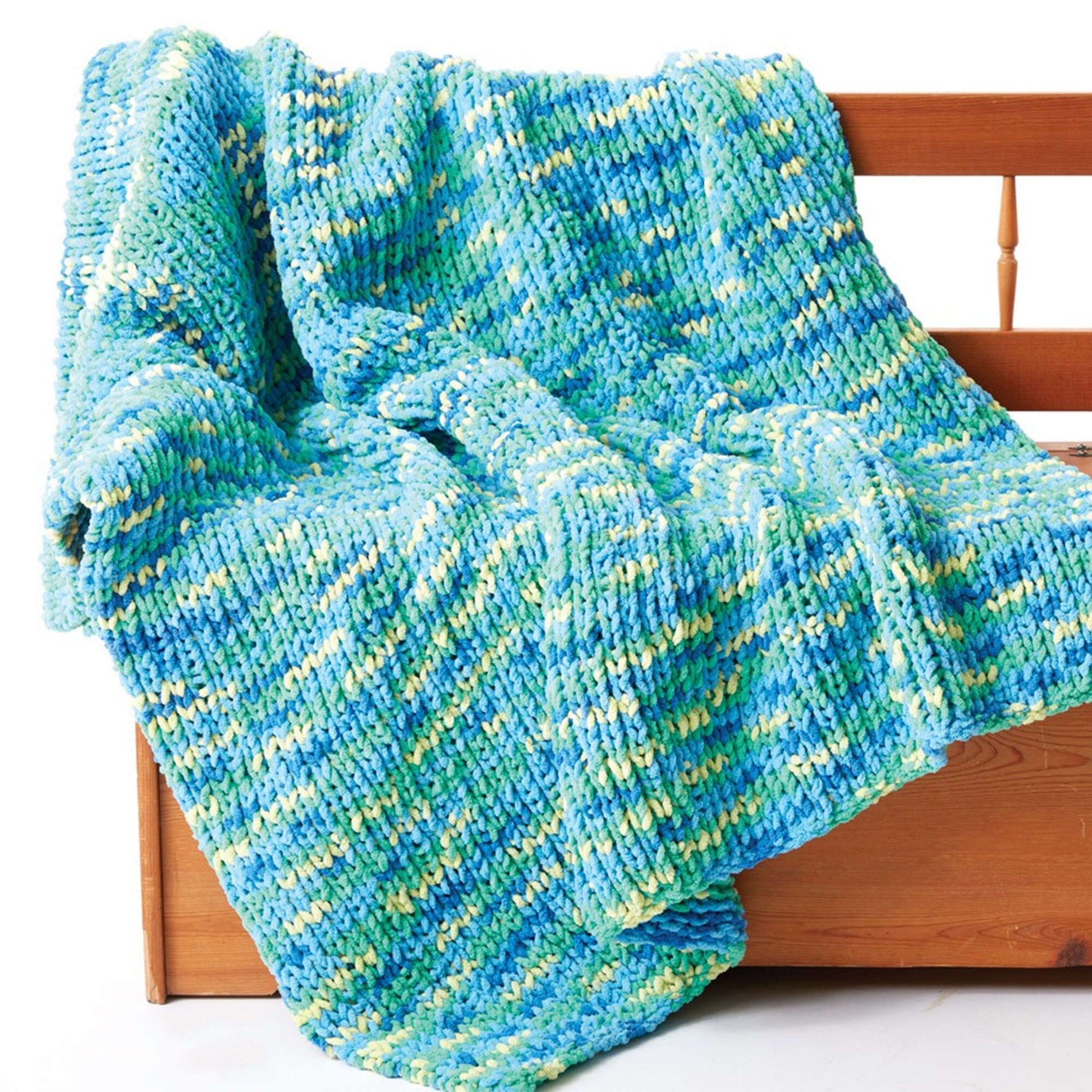 Free Bernat Supersquish Knit Blanket Pattern