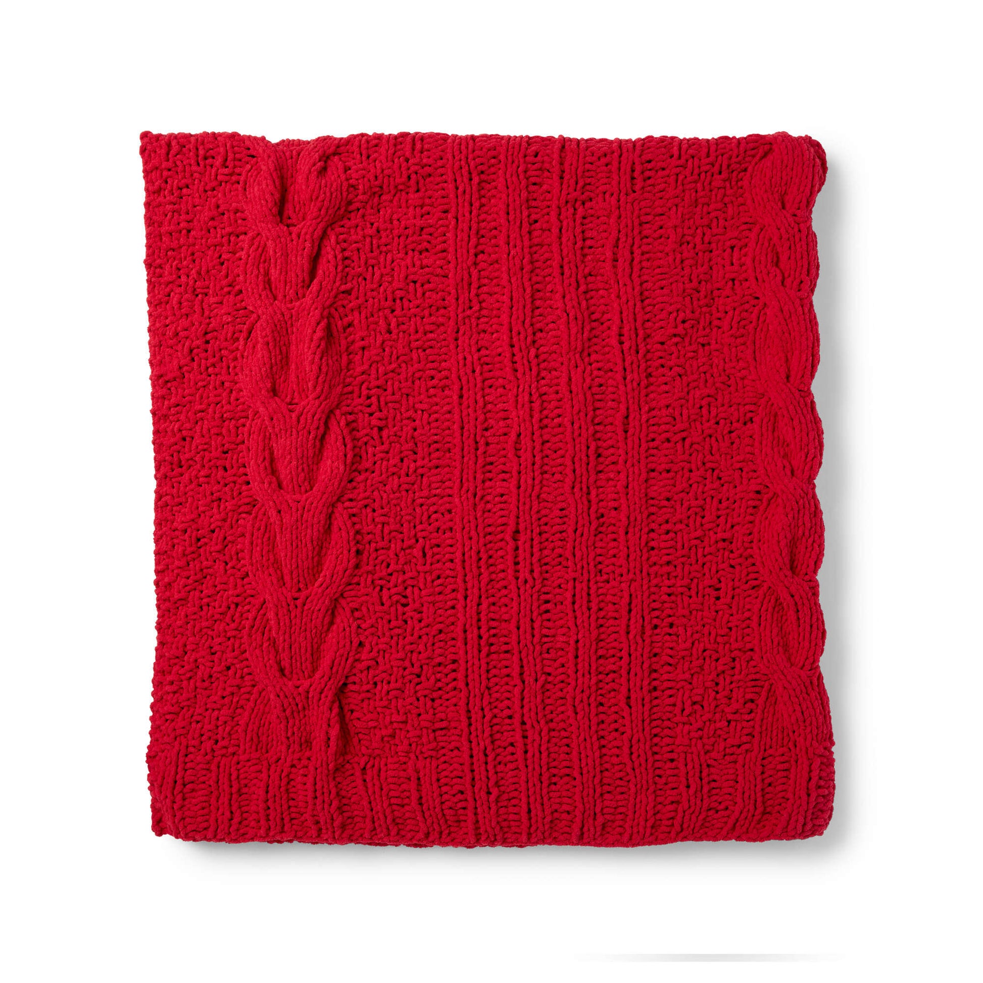 Free Bernat Horseshoe Cable Knit Blanket & Pillow Pattern