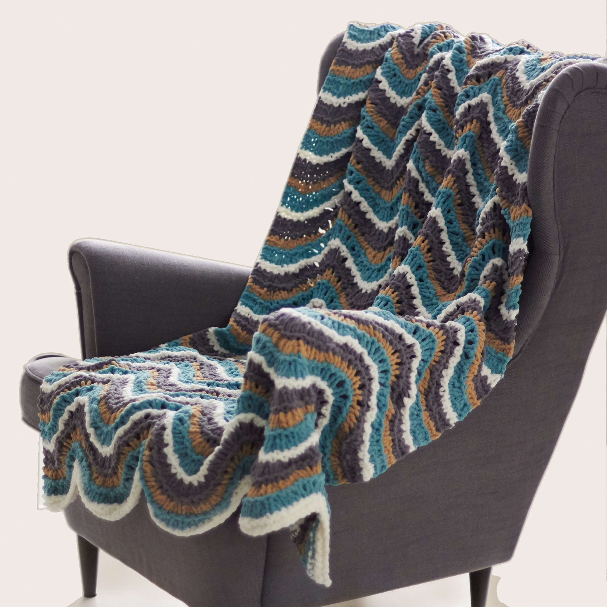 Free Bernat Ripple Knit Blanket Pattern