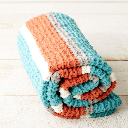 Bernat Get Fresh Throw Knit Blanket made in Bernat Blanket yarn