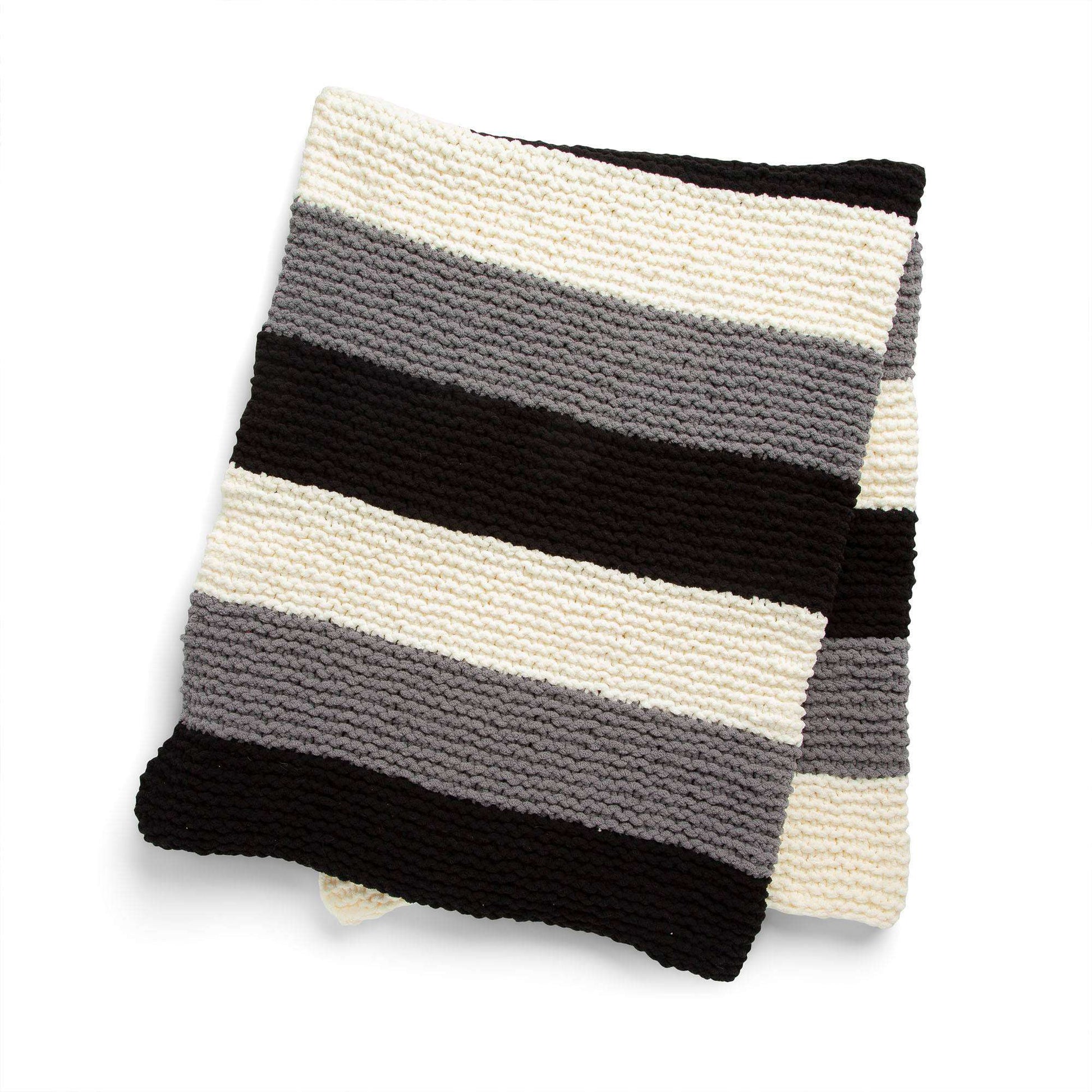 Free Bernat Hiberknit Knit Blanket Pattern