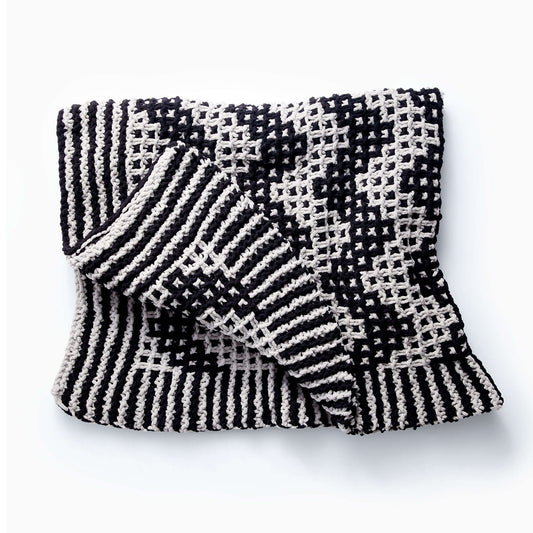 Knit Blanket made in Bernat Blanket yarn