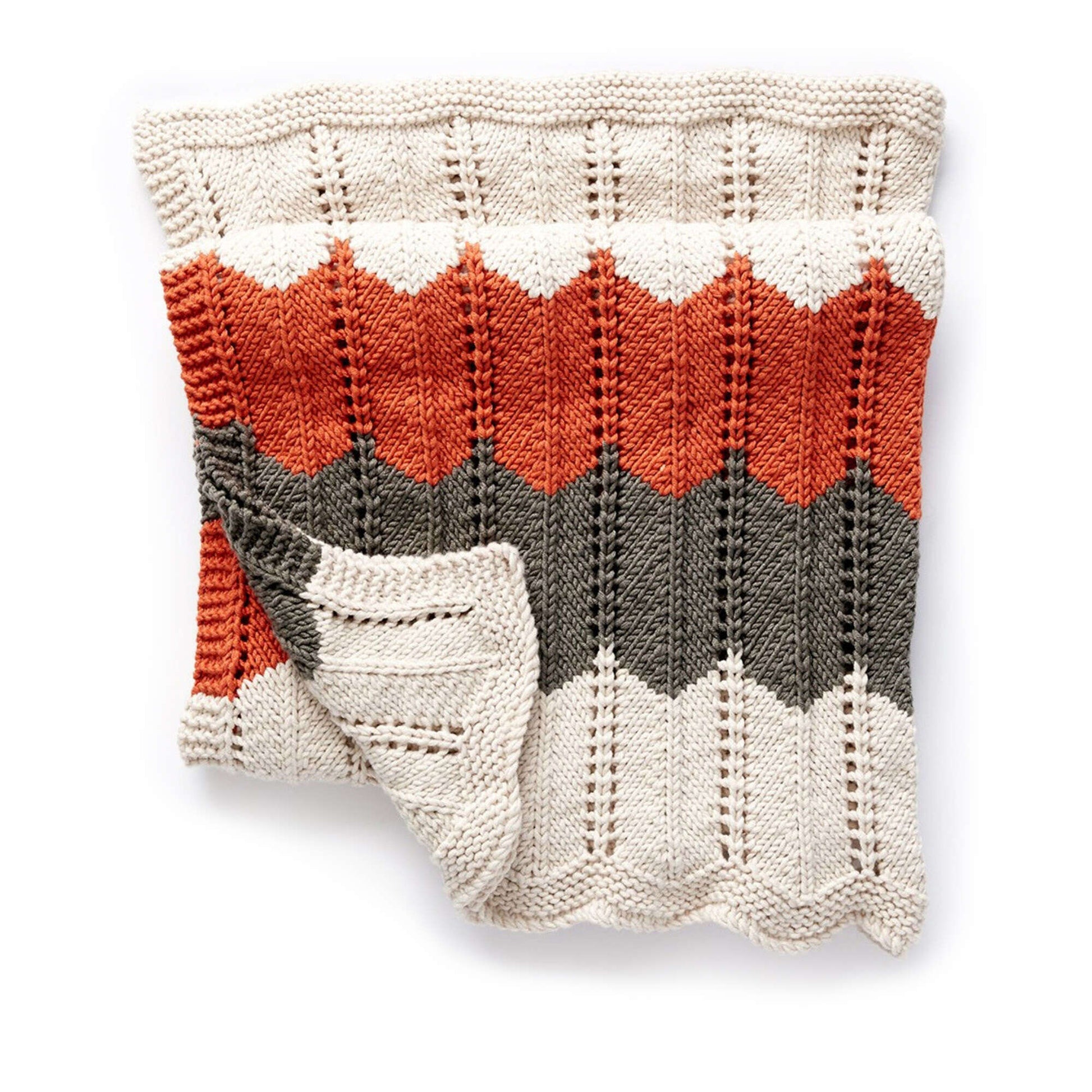 Free Bernat Ripple And Ridge Knit Blanket Pattern