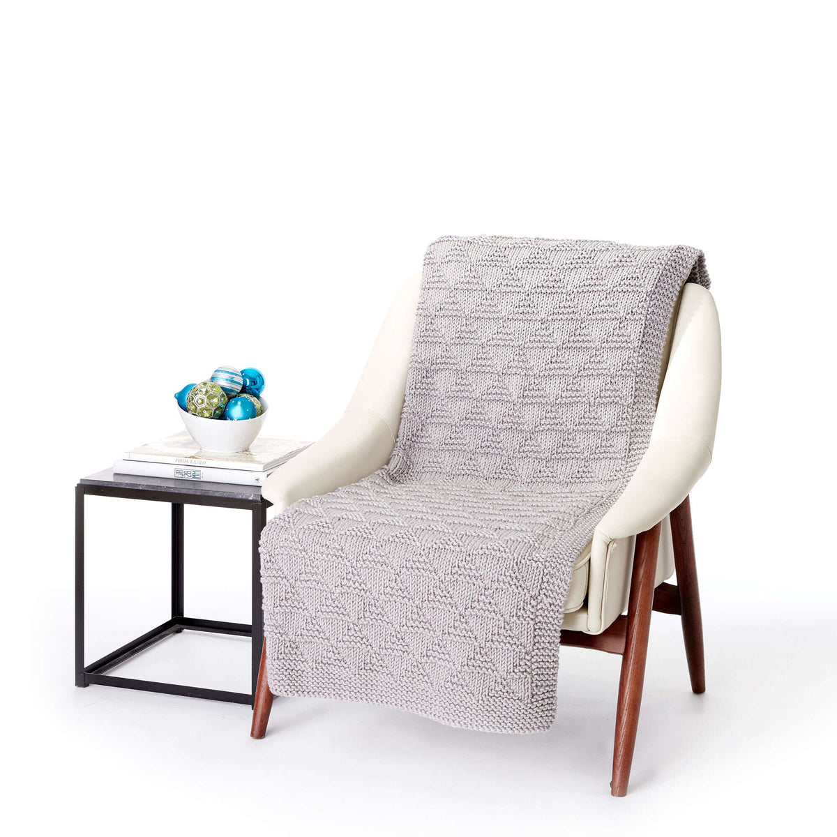 Knit Blanket made in Bernat Beyond yarn