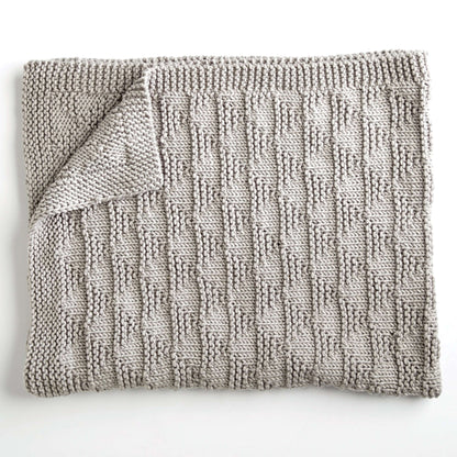 Bernat Cozy Triangles Knit Throw Knit Blanket made in Bernat Beyond yarn