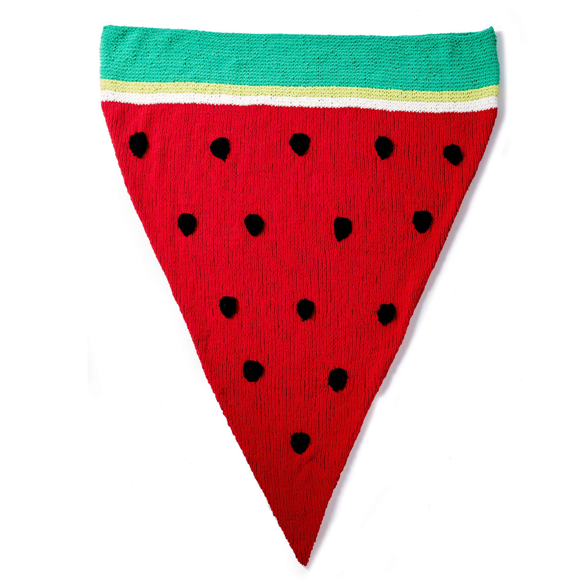 Free Bernat Watermelon Wedge Knit Snuggle Sack Pattern