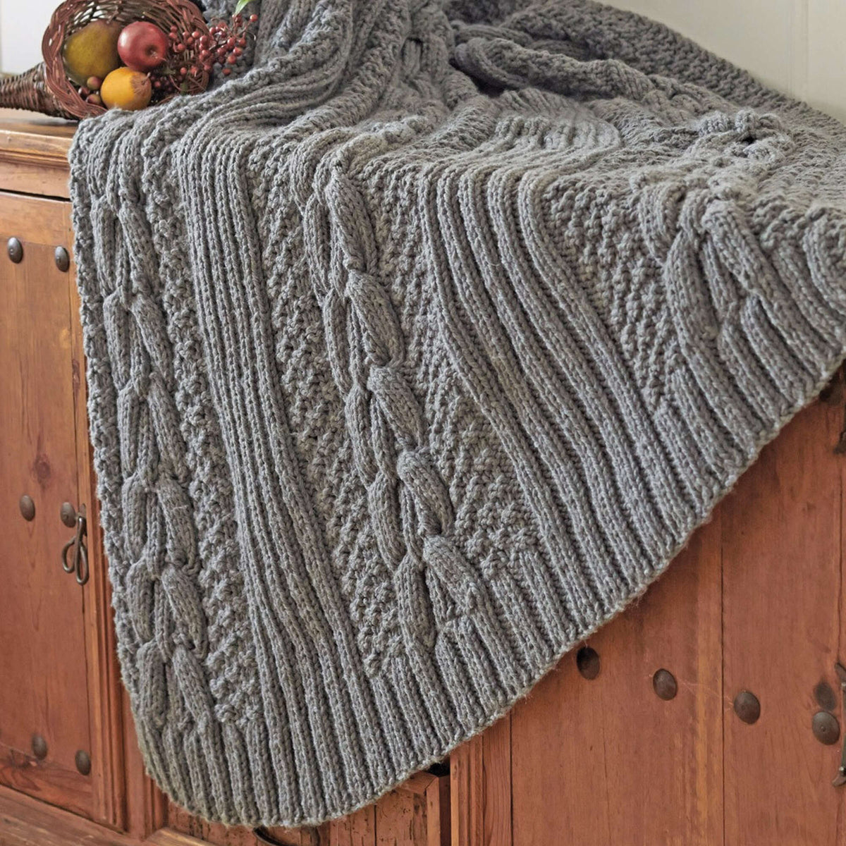Knit Blanket made in Bernat Softee Chunky yarn