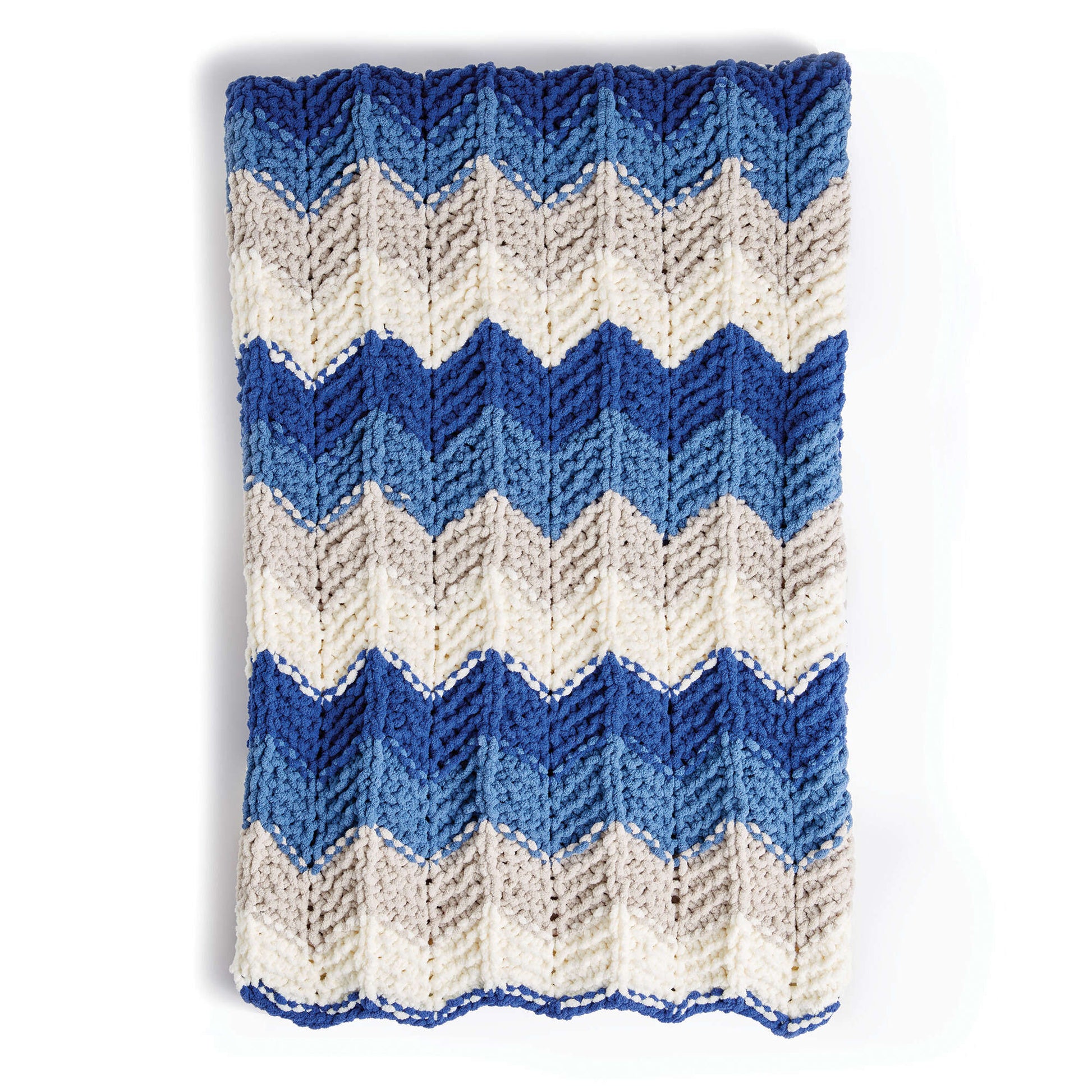 Free Bernat Radiant Ripple Knit Blanket Pattern